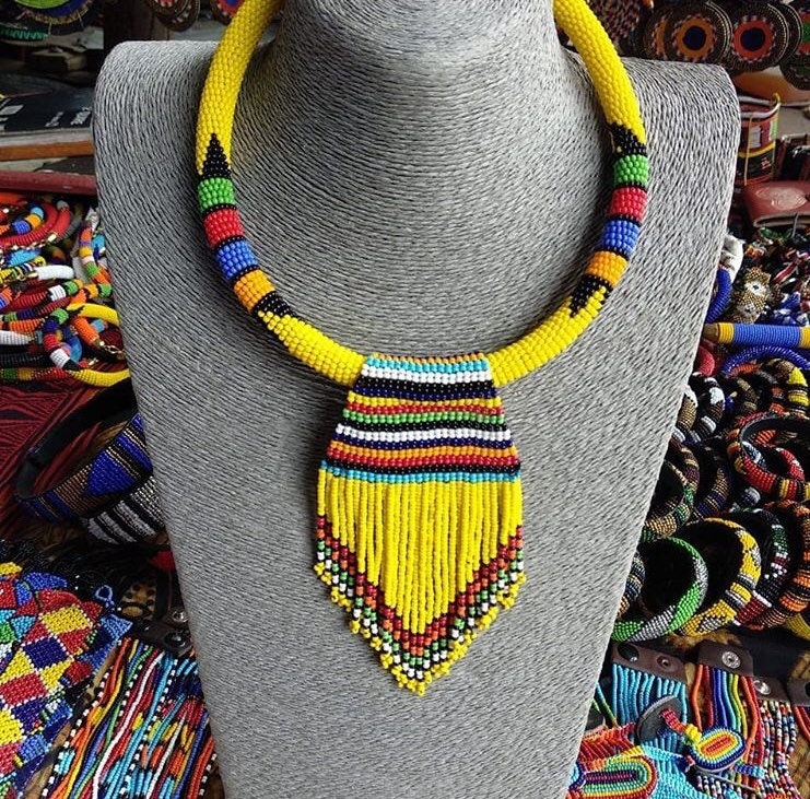 White Beaded Handmade Kenyan Necklace - Jozee Boutique