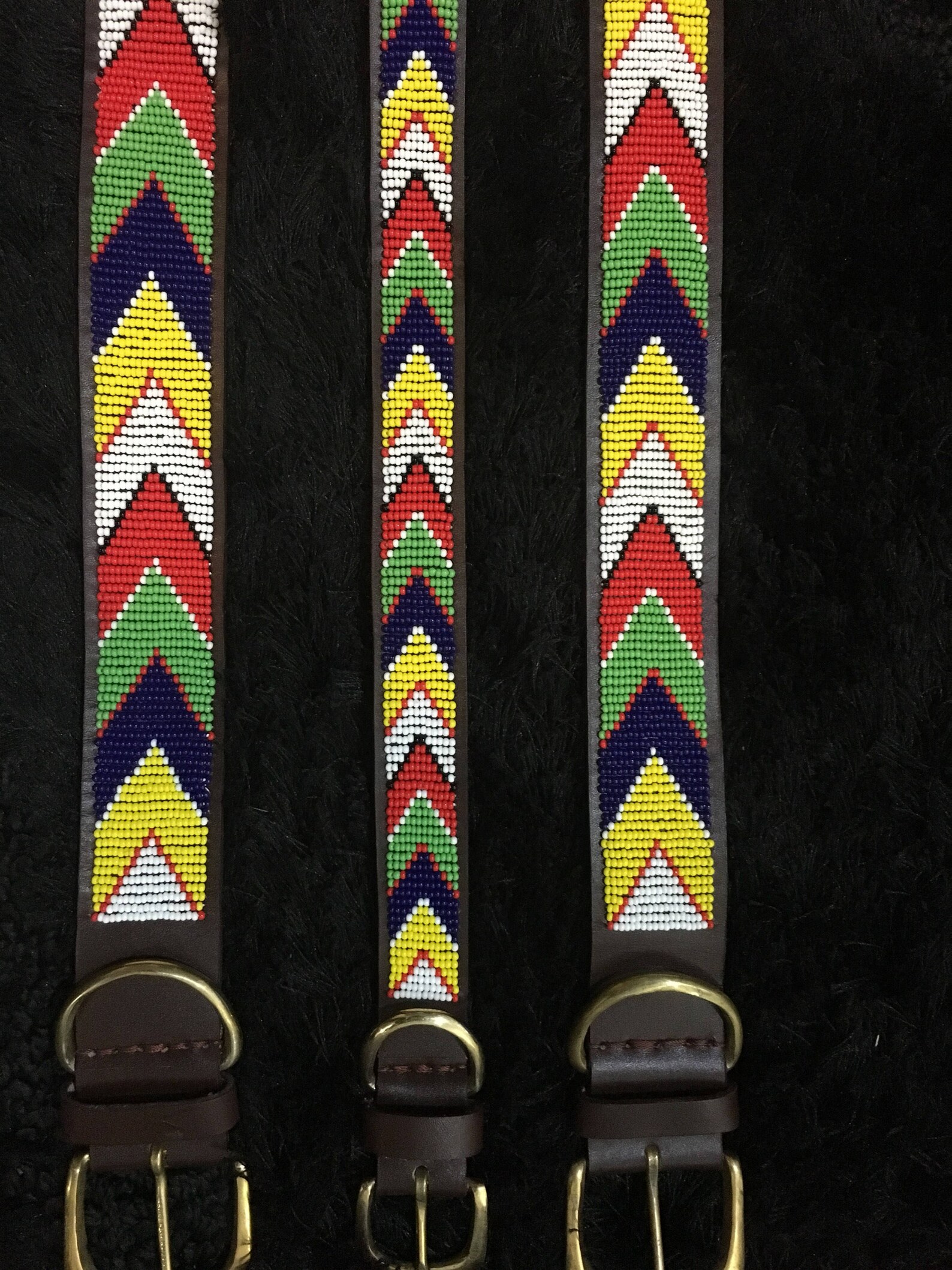 Leather Beaded Dog Collar Maasai Beaded Dog Collar African Etsy