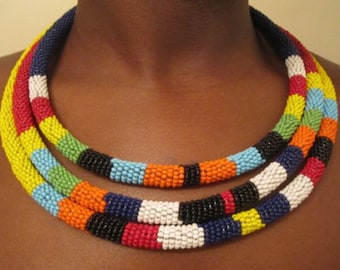 Handmade necklace, African masai necklace , maasai chokers , handcrafted necklace for women , gift for her.Beaded Necklace. Tribal necklace