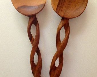 Hand Made Olive Wooden Spoons. African Utensils. Bohemian gift. Mothers day gift. Chef Gift. Cooking gift. Salad .