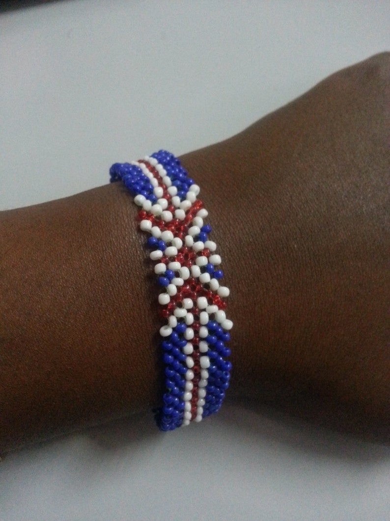 Kenya Flag Bracelet. Beaded Bracelet. African Bracelet. Etsy