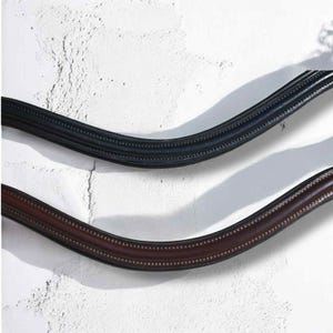 Classic raised browband in  Italian Leather