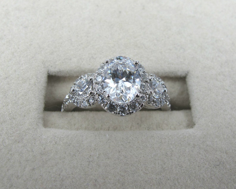 Handcrafted CZ Engagement Ring Made to Order Sterling - Etsy