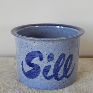 Vintage-Steingut Heringssende-Topf-Glas
