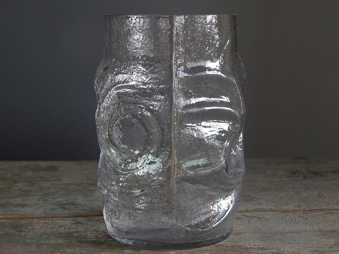 Iconic 1970's Textured Glass Vase | Georgeshütte Germany