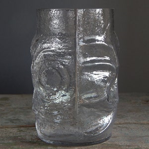 Hoosier Clear Glass Vase Twist Retro 8½ Tall 4.25 Wide
