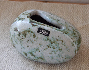Vintage Nittsjö Ceramic Vase Thomas Hellström Vase, Made in Sweden 1960 s Concept of Wabi- Sabi