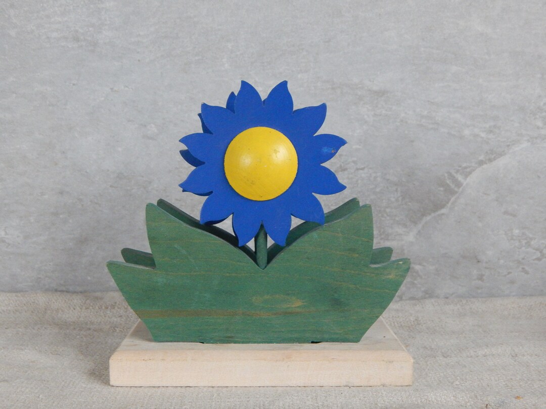 Vintage Wooden Napkin Holder Wooden Flower Decor Wooden Decor Etsy