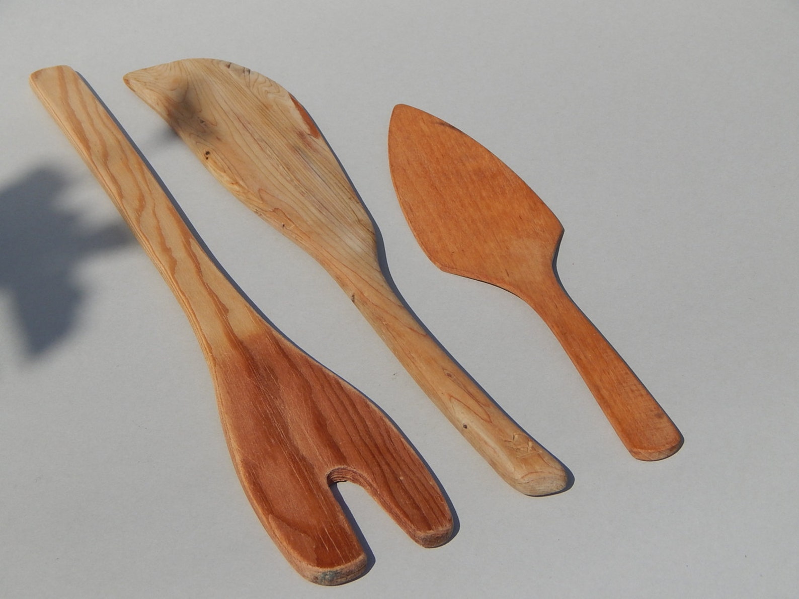 Vintage Wood Kitchen Utensils Set of 3 Rustic Kitchen Decor Country ...