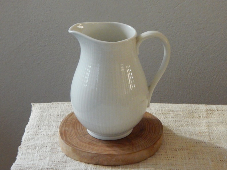 Scandinavian Vintage Rorstrand Ceramic Pitcher Milk Jug by Louise Adelborg Rostrand Sweden Scandinavian Design