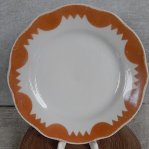 Set of 3 RPR Plate Vintage Riga Porcelain Factory Plate Dessert Plate Tableware Serving Dish Faience Plate from 1970 s. RPR