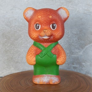 Rubber Toy, Rubber Bear, Baby Bath Toy Rubber Bear 1980s.  Collectible