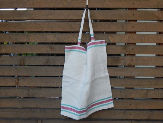 Linen Tote Bag Flax Tote Bag 100 % Flax Hand Made… - image 4