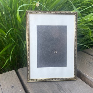 Scandinavian Vintage JYDEN Picture Metal Frame/ Danish Brass Photo Frame Wall/ Table  Decor with Glass Cover Home Decor