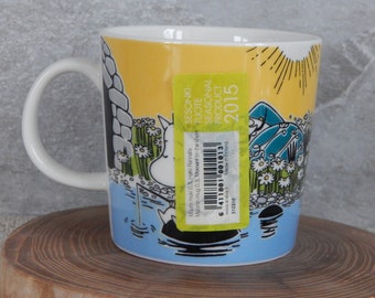 ARABIA Moomin Seasonal Mug Moment on the Shore Summer 2015 Mug Scandinavian Made in Finland 0,3 L