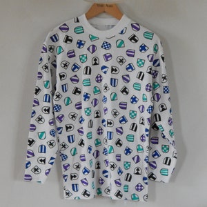 NOS  Vintage T- Shirt Long Sleeve Jersey T- shirt Sportswear Gift for Her Unused