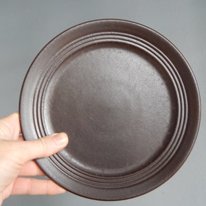 Set of 4 Vintage Höganäs Keramik Brown Plate Hoganas Ceramic Dessert Plate Stoneware