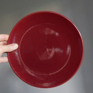 Scandinavian Vintage Höganäs Keramik Purple Red Hoganas Ceramic salad Plate Stoneware