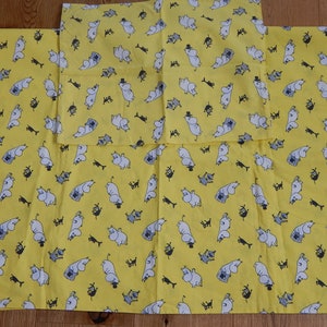 MOOMIN Caracters Duvet cover set for babies 100% Cotton Made in Finland. Finlayson Oy., Vintage Moomin Fabric