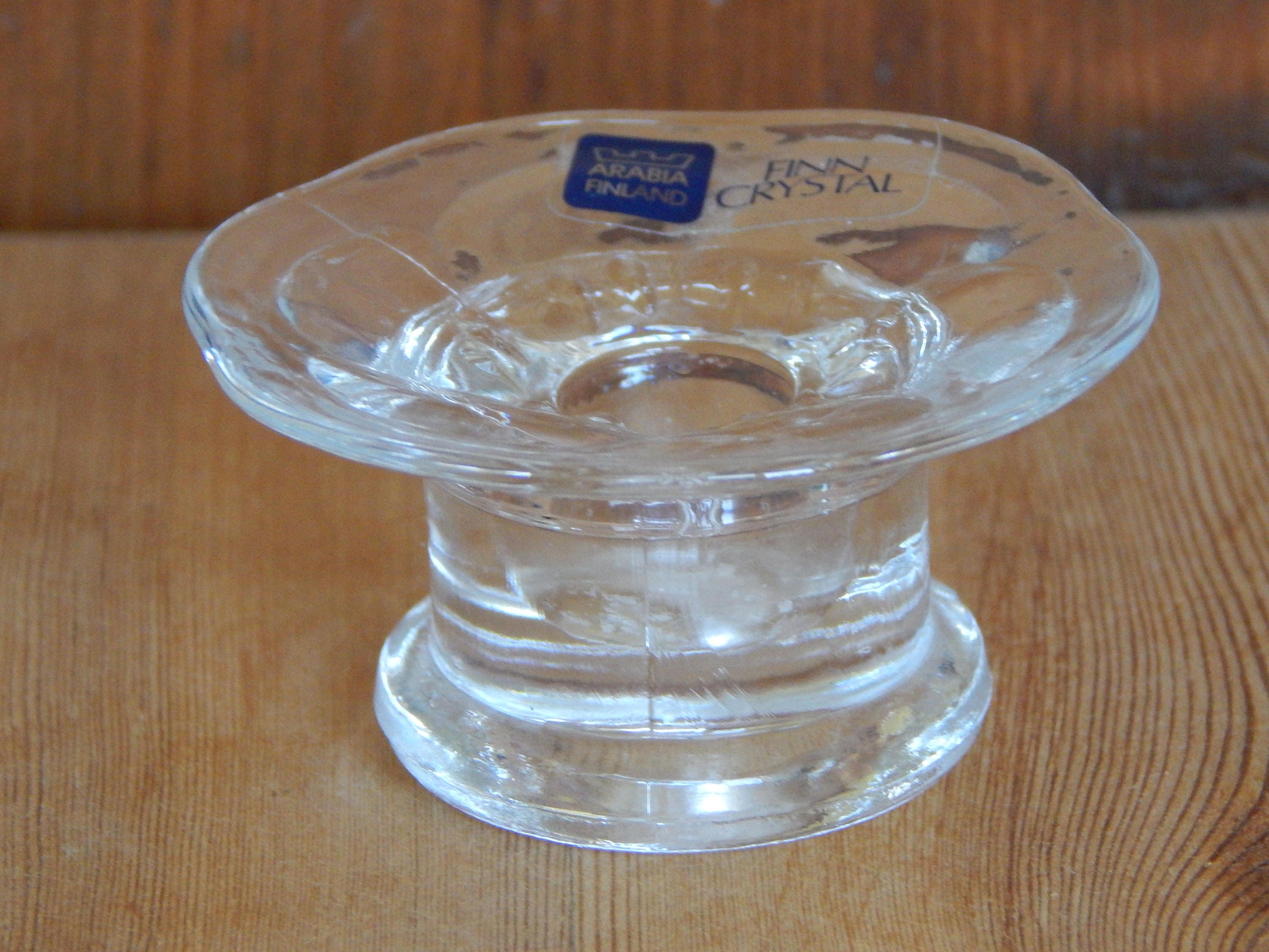 Set of 2 Arabia Finland Nuutajärvi Lumme Water Lily Glass