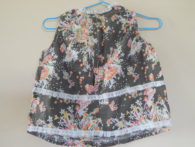 Vintage Cotton Baby Dress Retro Homemade Flower Dress Kid Summer Sleeveless dress Baby Dress