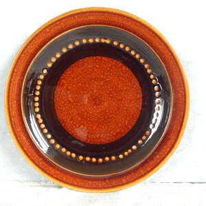 Scandinavian Vintage Deco Helsingborg Stoneware Salad Plate Made in Sweden VDN Scandinavian Honey Brown Ceramic Plate