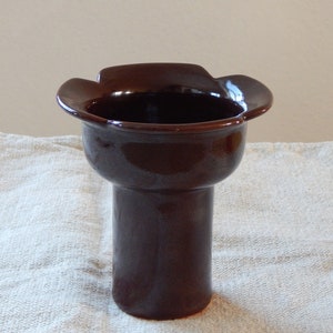 Vintage Ceramic Vase Brown Vase LILL Estonia by designer Anu Rank Soans