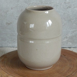 Keramik Vase Grau-beige Vase