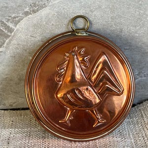 Vintage Decorative Copper Swedish Country Vintage Rooster Decor Tin Lined Baking Mold Cake Kitchenware Nilsjohan akta koppar Sweden