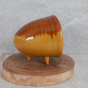 Ceramic Wall Vase Brown Mustard Color   Design