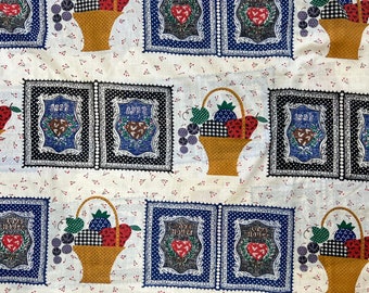 Vintage Cotton/ Viscoze Fabric Retro Fabric 113 x 310cm