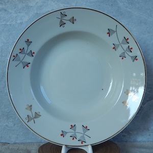 Vintage Riga Porcelain Factory Collectible Deep Plate/ Soup Bowl,  era 1960.s s. Tableware
