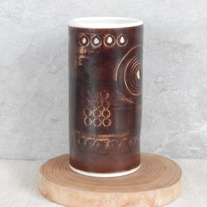 Swedish Vintage Rörstrand SAREK Vase, Designed by Olle Alberius, Hand Painted Rorstrand Vase Scandinavian Design