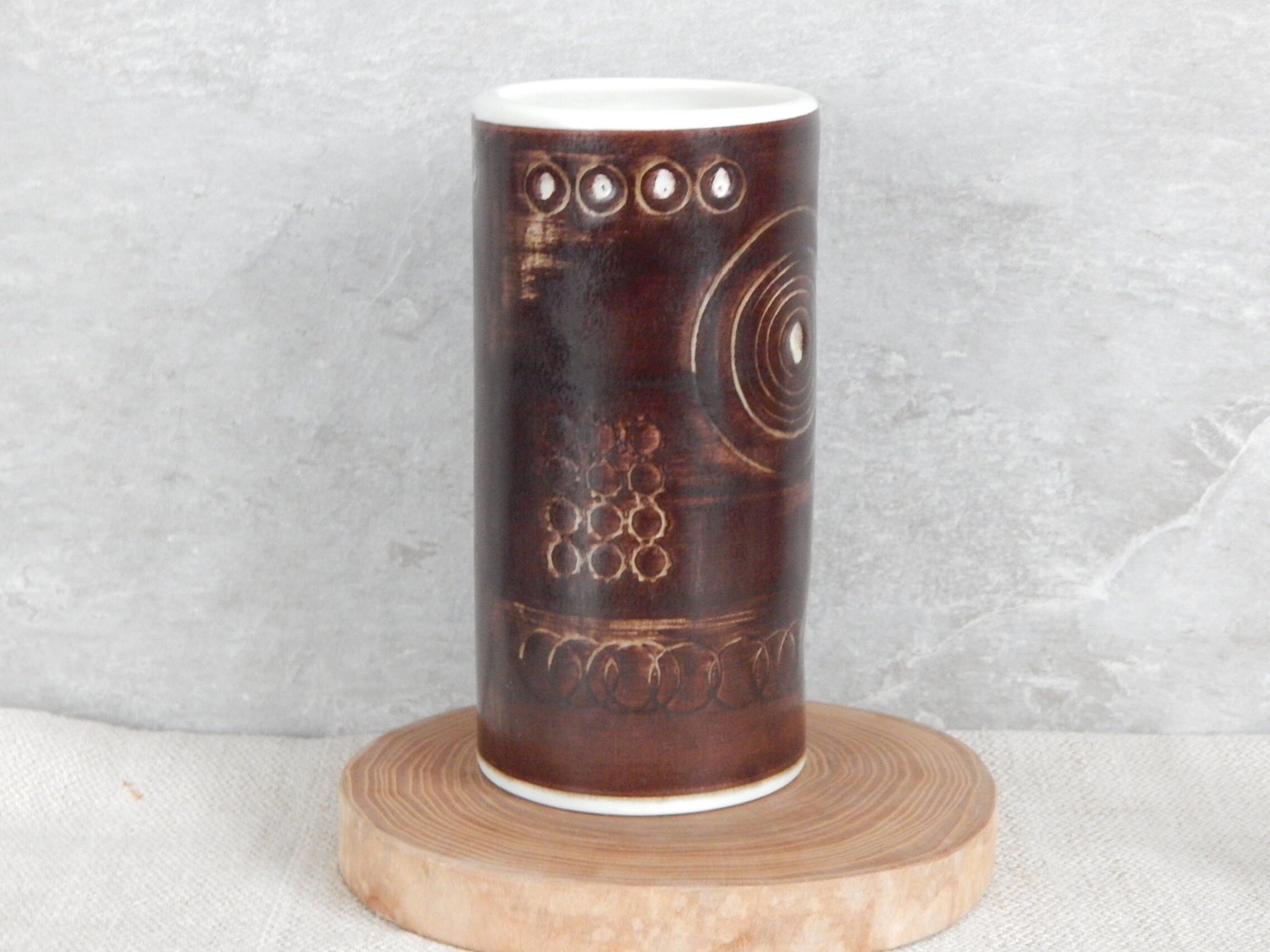 Schwedische Vintage Rörstrand SAREK Vase, Entwurf Olle Alberius