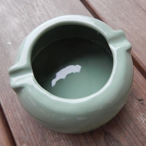Cinzeiro vintage NOS estoniano retrô verde TEKT cinzeiro decoração de casa de meados do século