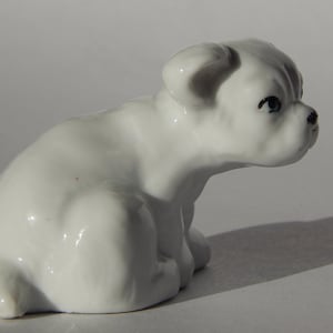 Vintage Dog Porcelain Figurine, 1970-s. From Russia / / Retro Home Decor Hand Painted