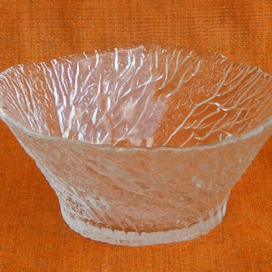 Set of 3 Scandinavian Vintage Lasisepat METSÄ glass bowl Pertti Kallioinen 1970&#39;s for Lasisepat, Finland