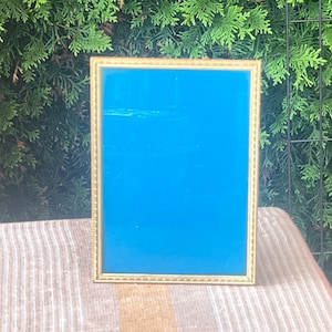Scandinavian Vintage Picture Frame/ Danish Brass Photo Frame Wall/ Table Decor with Glass Cover Home Decor