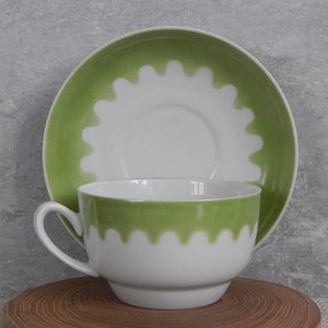 Riga Porcelain Factory Coffee/ Tea Cup And Saucer  Design Tea Cup and Saucer  era 1980 s.  Tableware