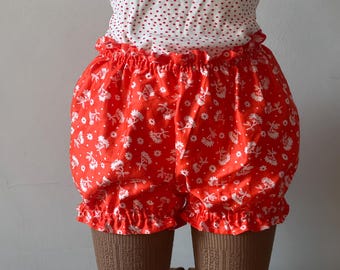 Vintage-stil Mamelucker Romantiska Handgjorda Shorts Cottagecore Nattkläder Feminina Kläder Gåva Fairycore Loungewear Damunderkläder Trosor