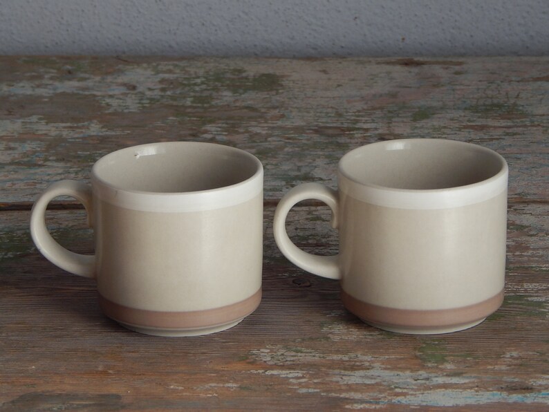 Arabia of Finland Tupa Coffee Cup Replacement Cup Ceramic Set 1980 s Stoneware