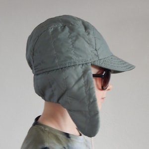 GDR Vintage Children/ Adult Hat, Grayish green Polyester hat Winter Hat Unisex Clothing  head circumference 54 -56 cm (21.26 in - 22.05 in)