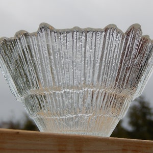 Vintage Glass Bowl KRAATER Tarbeklaas Eino Mäelt Vintage Home Decor Textured Glass 1986