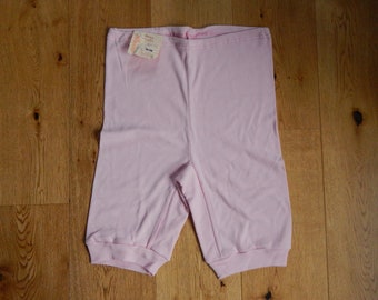 Vintage Underwear Ladies Unused Pink Cotton Knickers with Factory Tag  Underpants Made in  era