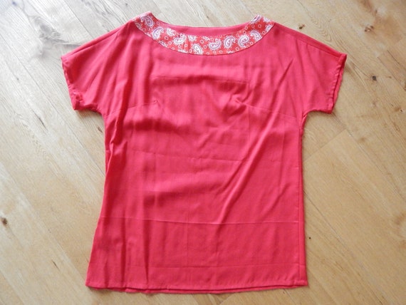 Red Blouse Woman Clothing Gift for Her Hand Made … - image 5