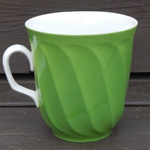 Ukraine Vintage Big Green Mug Tea Cup, Green Coffee or tea mug, Milk mug Tableware,  Baranivka