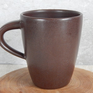 Set of 2 Scandinavian Vintage Höganäs Keramik Stoneware Dark Brown Mug Pottery by Stengods Sweden Scandinavian Design
