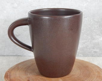 Set de 2 escandinavos vintage Höganäs Keramik gres marrón oscuro taza de cerámica de Stengods Suecia Diseño escandinavo