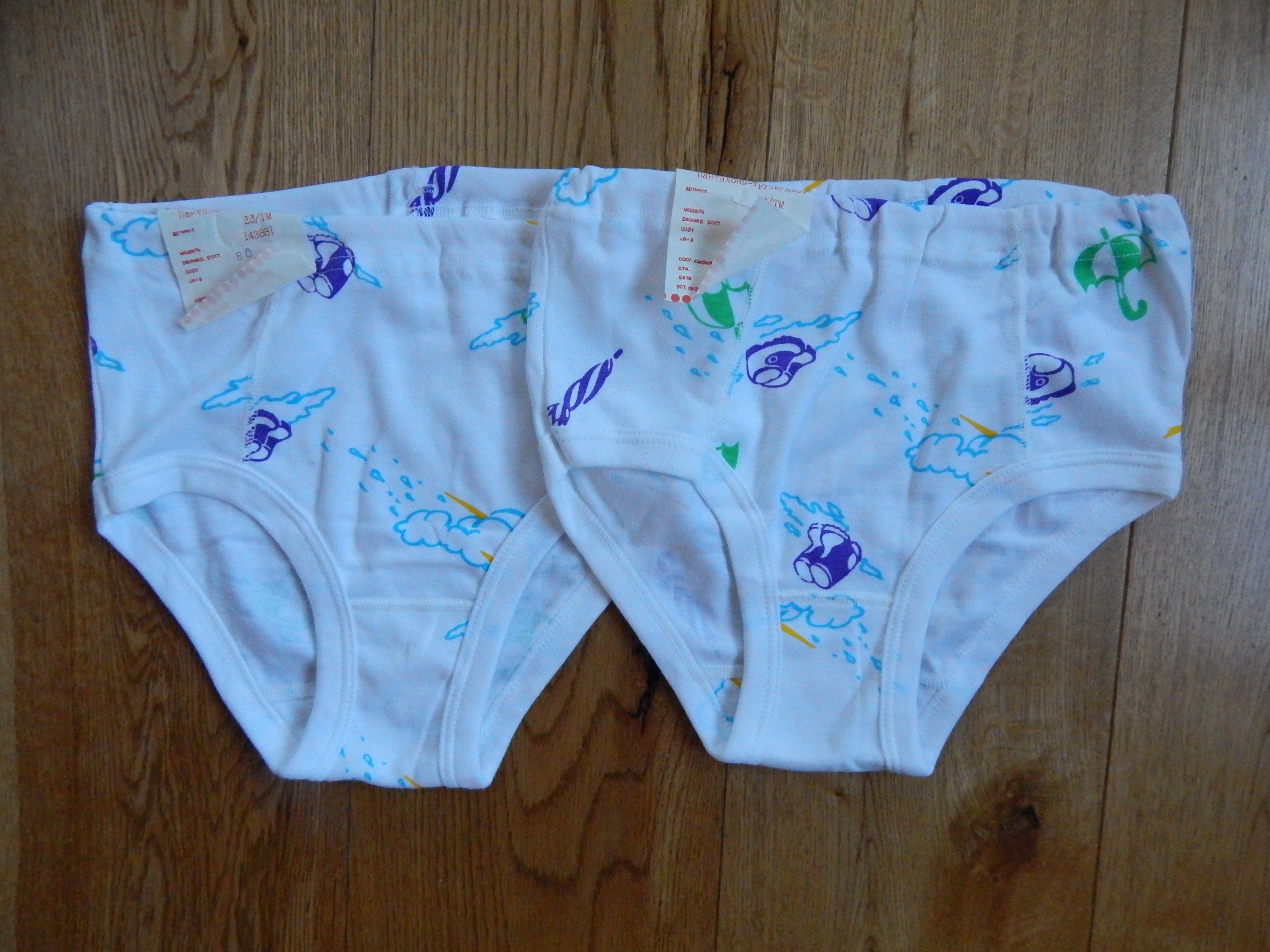 7 x VINTAGE 70's GIRLS DAYS OF THE WEEK HEART COTTON PANTIES AGE 2-5 yrs