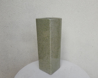 Estonian Vintage Big Green Ceramic Vase Made in Estonia